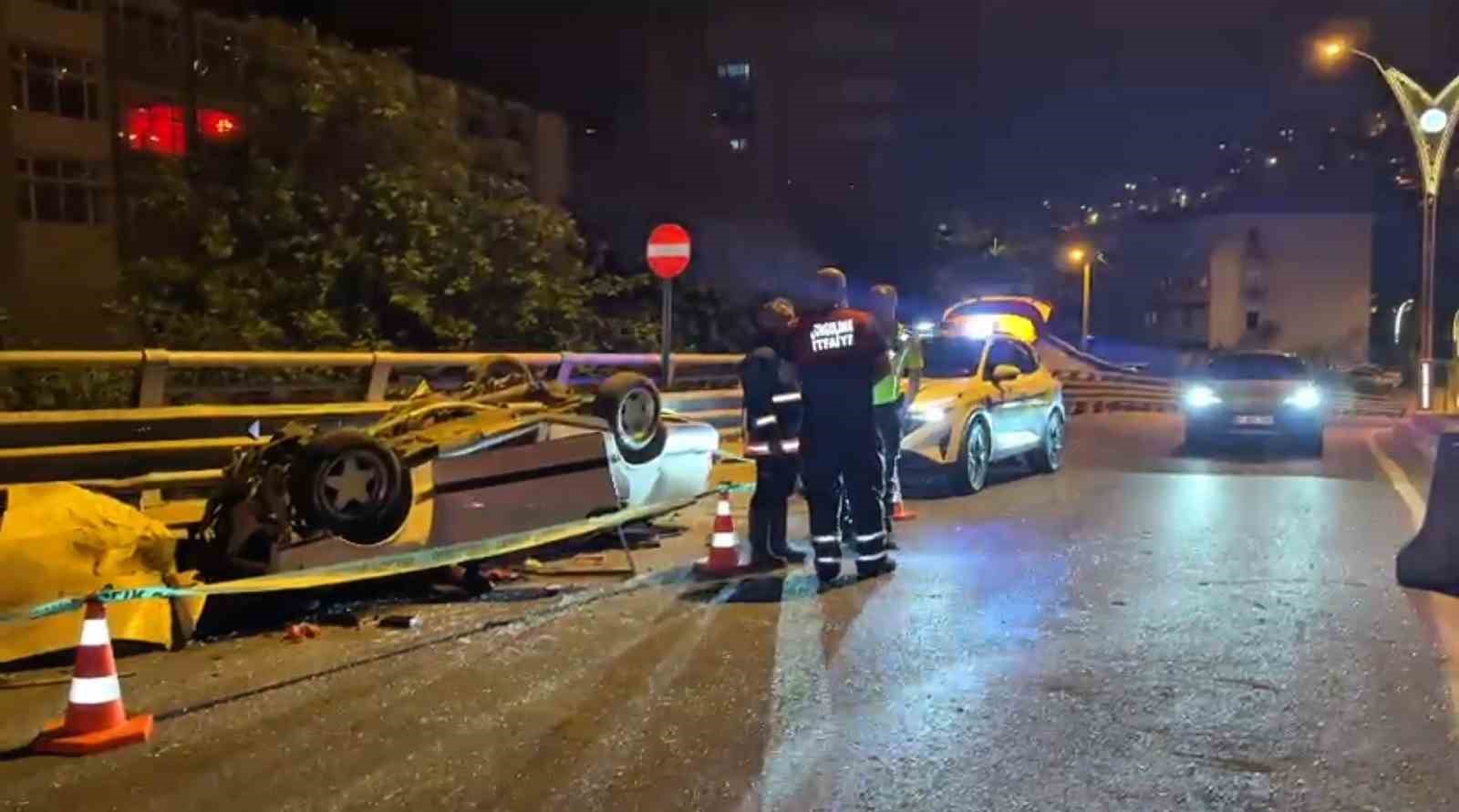 takla atan arac hurda yiginina dondu 19 yasindaki surucu agir yaralandi 1 fyiemeXg