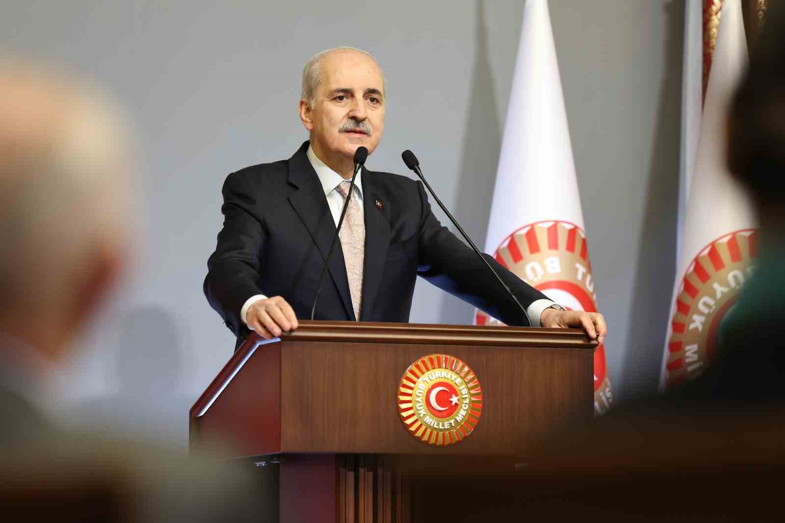 TBMM Başkanı Kurtulmuş: "Birilerinin bölüp parçaladığı bu coğrafyayı derleyip toparlamak bizim milletimize düşer, Türkiye’ye düşer" 6 tbmm baskani kurtulmus birilerinin bolup parcaladigi bu cografyayi derleyip toparlamak bizim milletimize duser turkiyeye 91I9IAL4