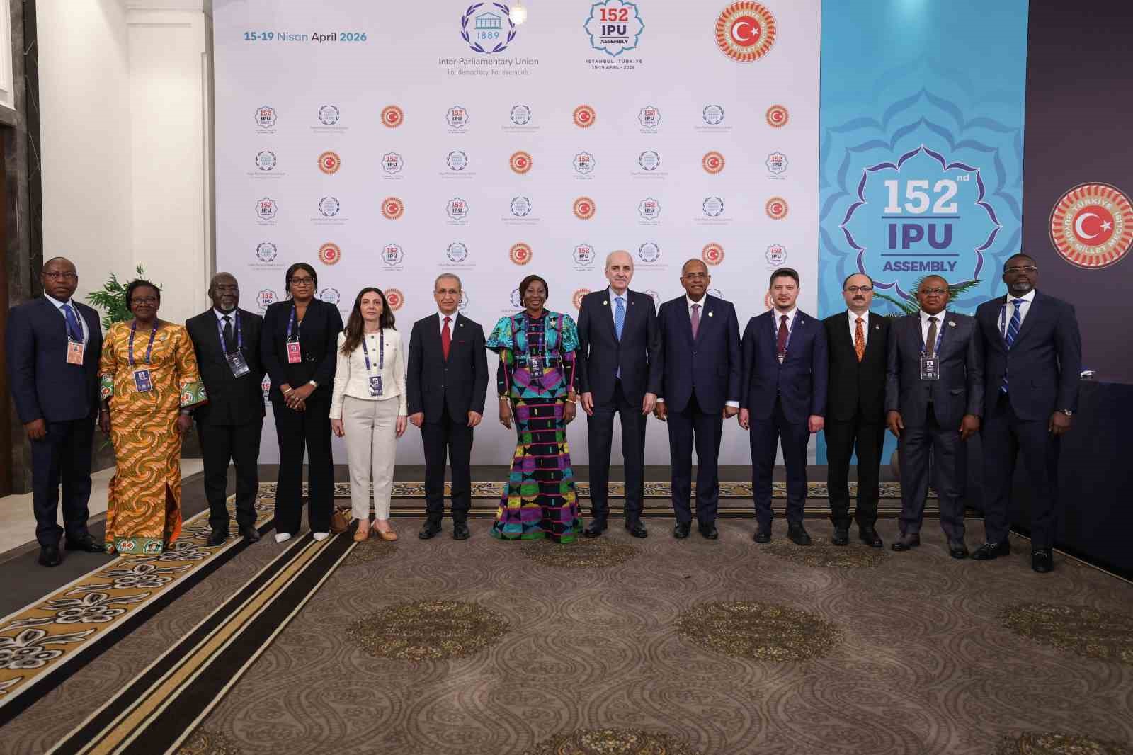tbmm baskani kurtulmus fildisi sahili senatosu baskani camara ve ulusal meclisi baskani achi ile FJTULXN4
