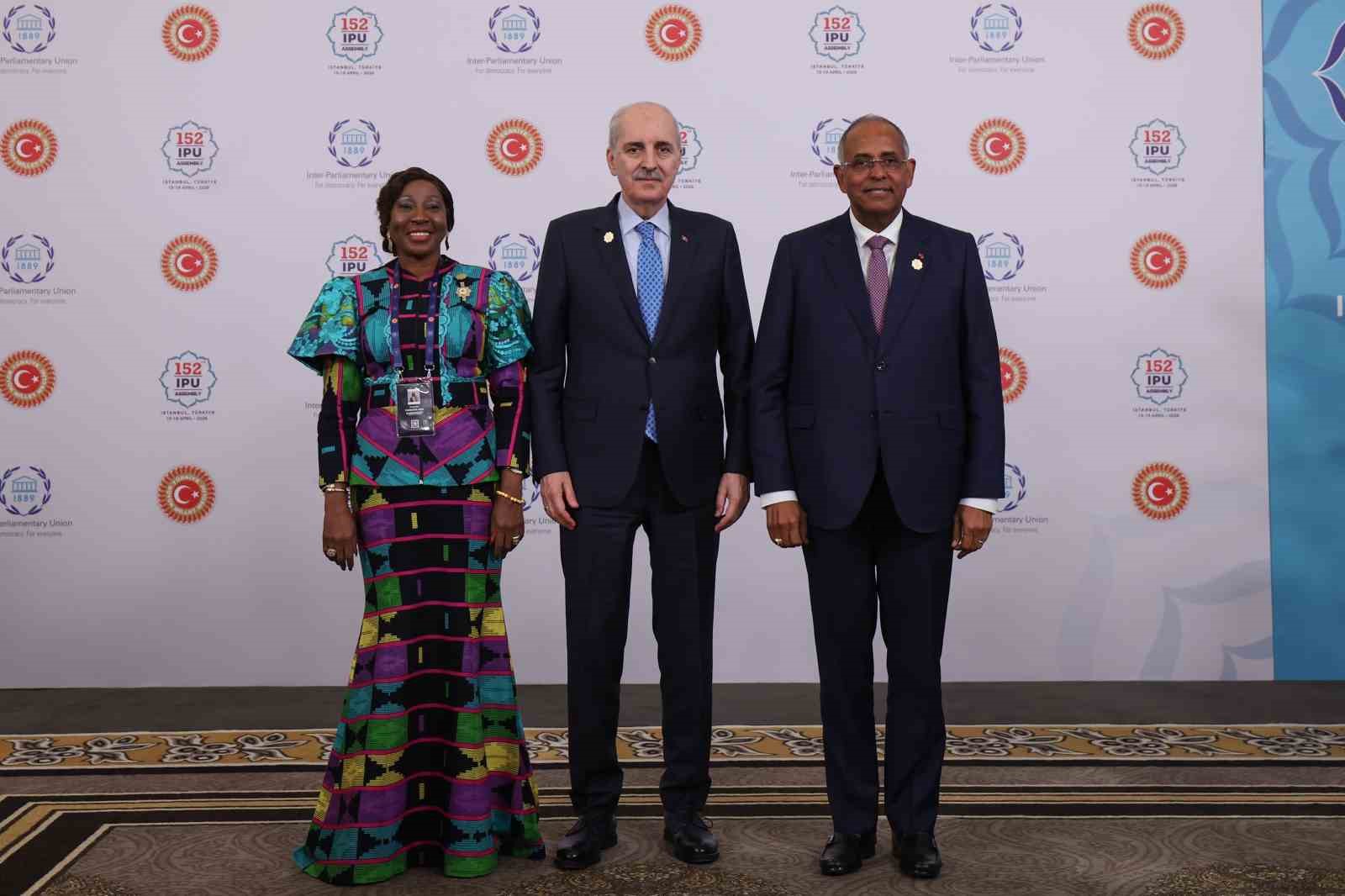 tbmm baskani kurtulmus fildisi sahili senatosu baskani camara ve ulusal meclisi baskani achi ile TBDbHptd