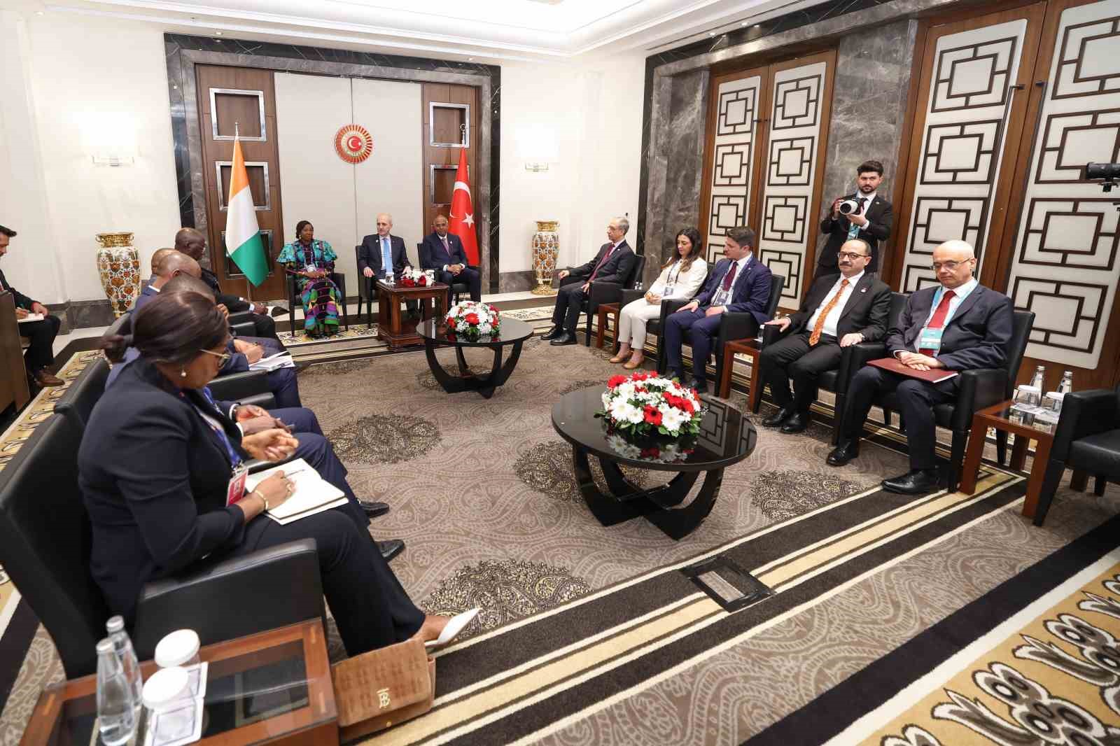 tbmm baskani kurtulmus fildisi sahili senatosu baskani camara ve ulusal meclisi baskani achi ile iUhEWadv