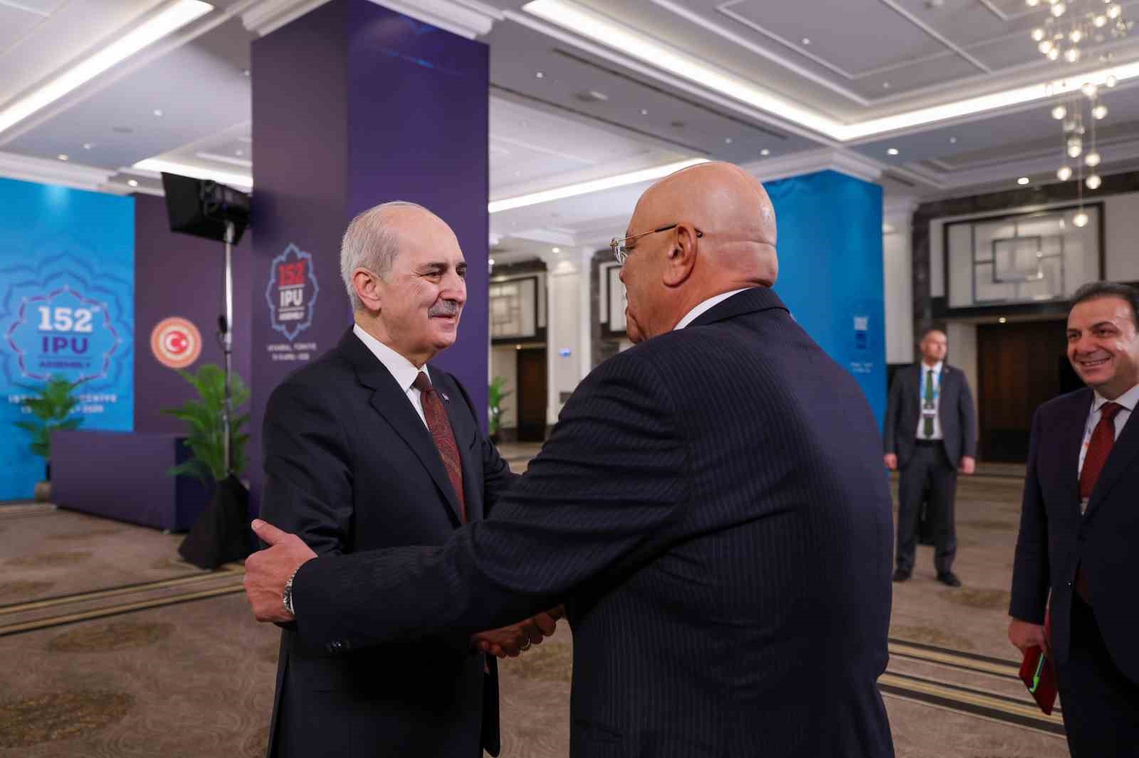 tbmm baskani kurtulmus misir temsilciler meclisi baskani badawy ile gorustu 1