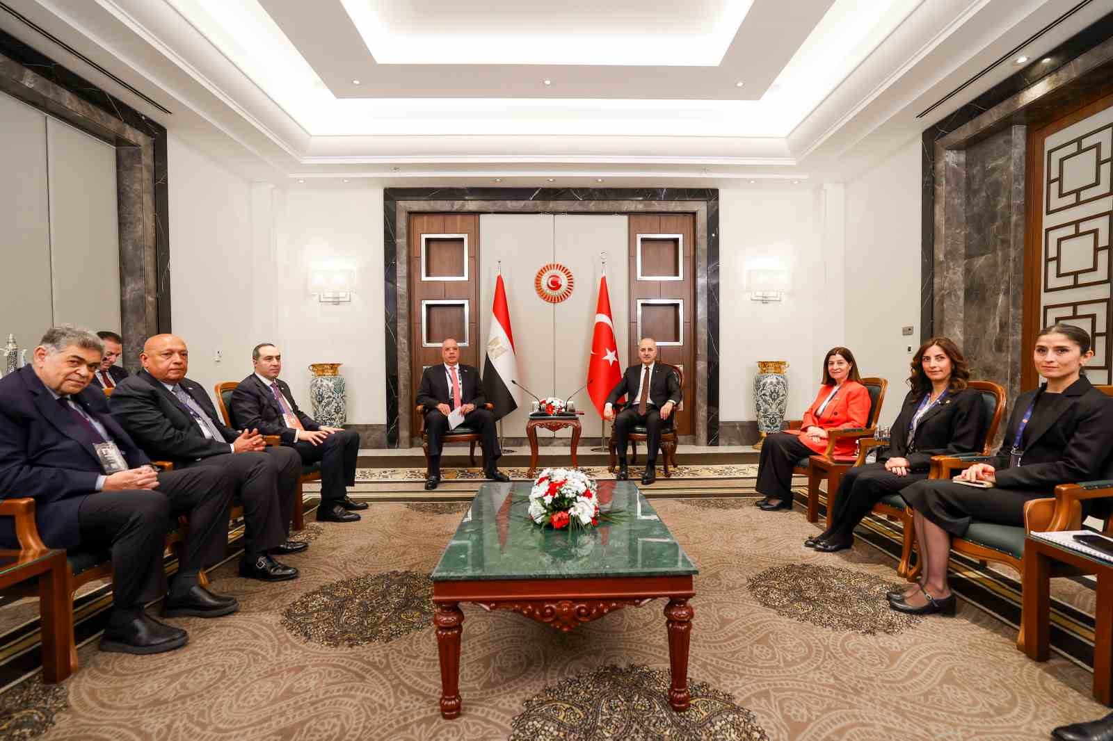 tbmm baskani kurtulmus misir temsilciler meclisi baskani badawy ile gorustu 2 J57kbPbD