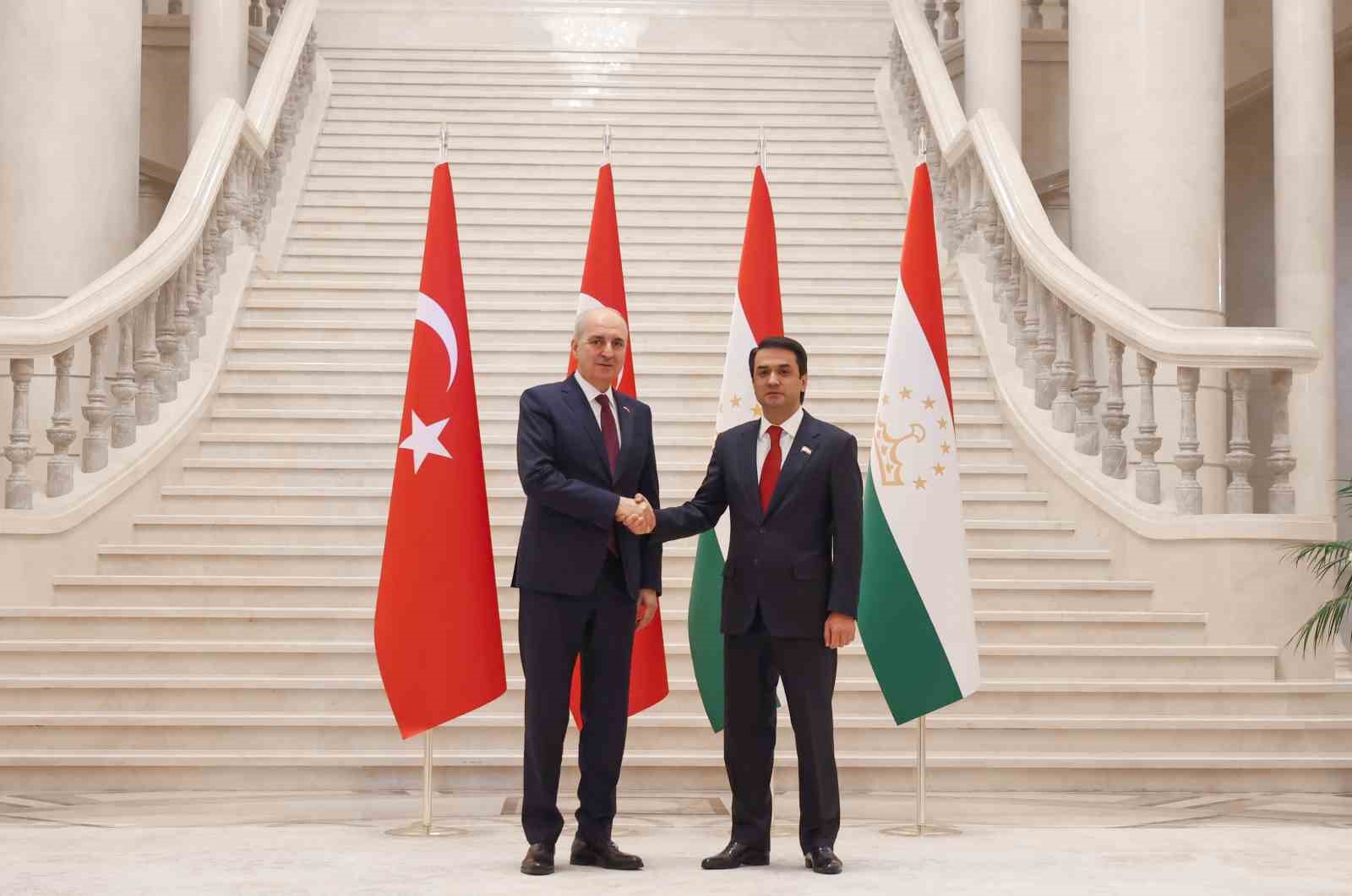 tbmm baskani kurtulmus tacikistan ali meclisi milli meclis baskani emomali ile gorustu 8 6azAZiOE