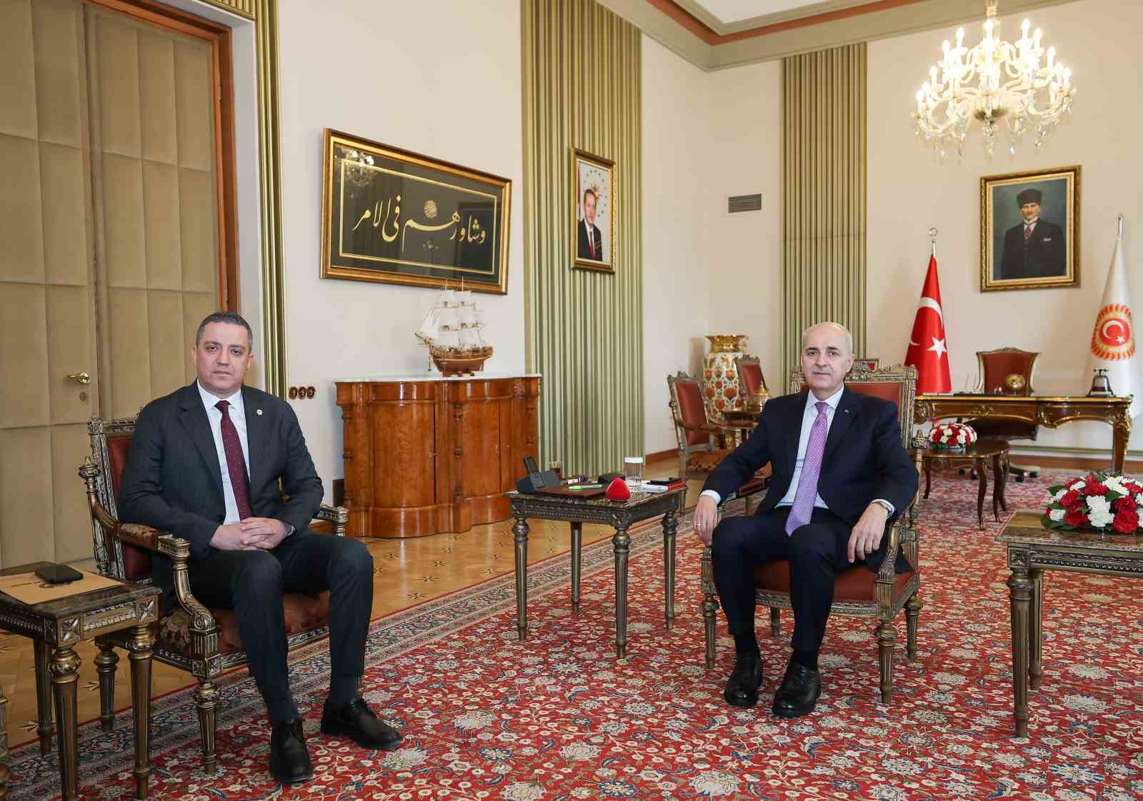 tbmm baskani kurtulmus tbb baskani sagkan ve beraberindeki heyeti kabul etti 0 l25S7cZC