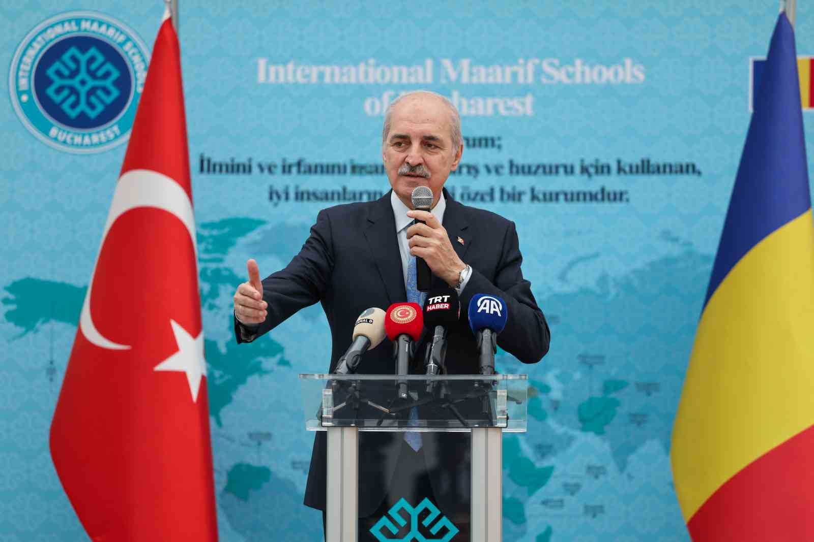 tbmm baskani kurtulmus turkiye olarak barisin istikrarin huzurun ve insani degerlerin yaninda olduk olmaya GsWTVUKN