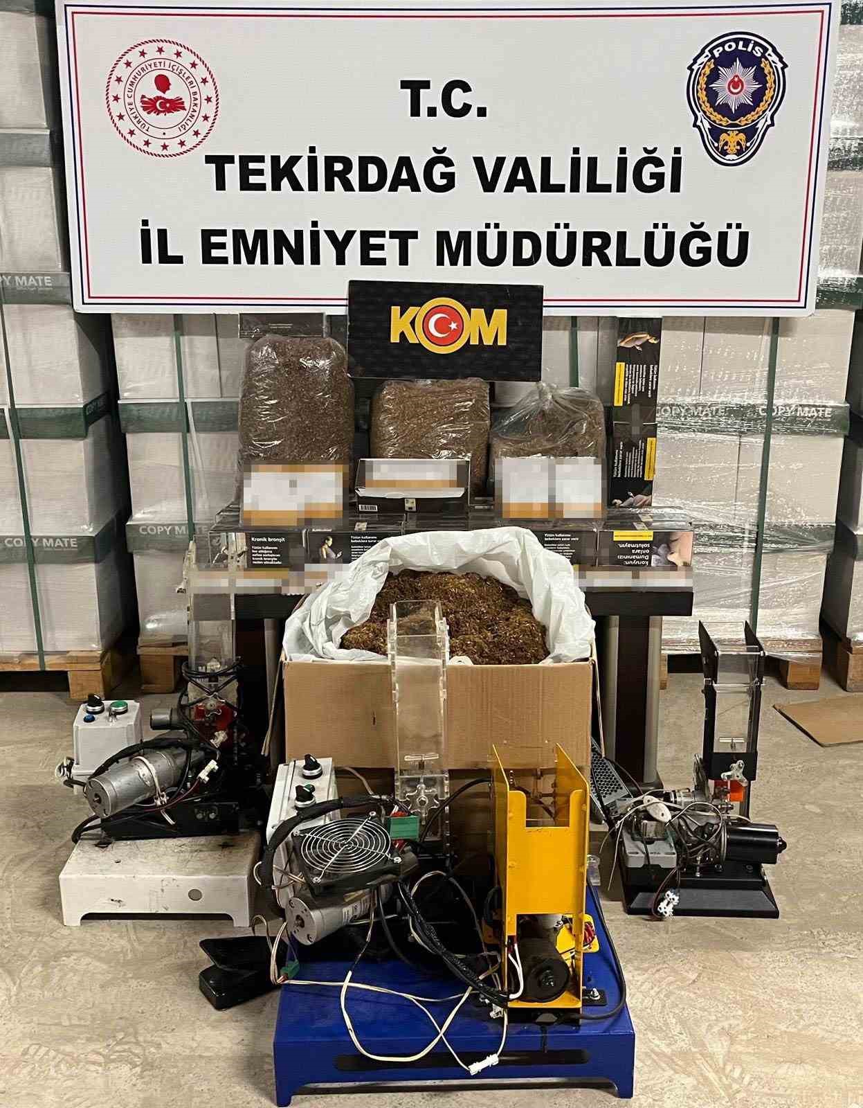 tekirdagda kacakcilik operasyonlarinda cok sayida urun ele gecirildi 5