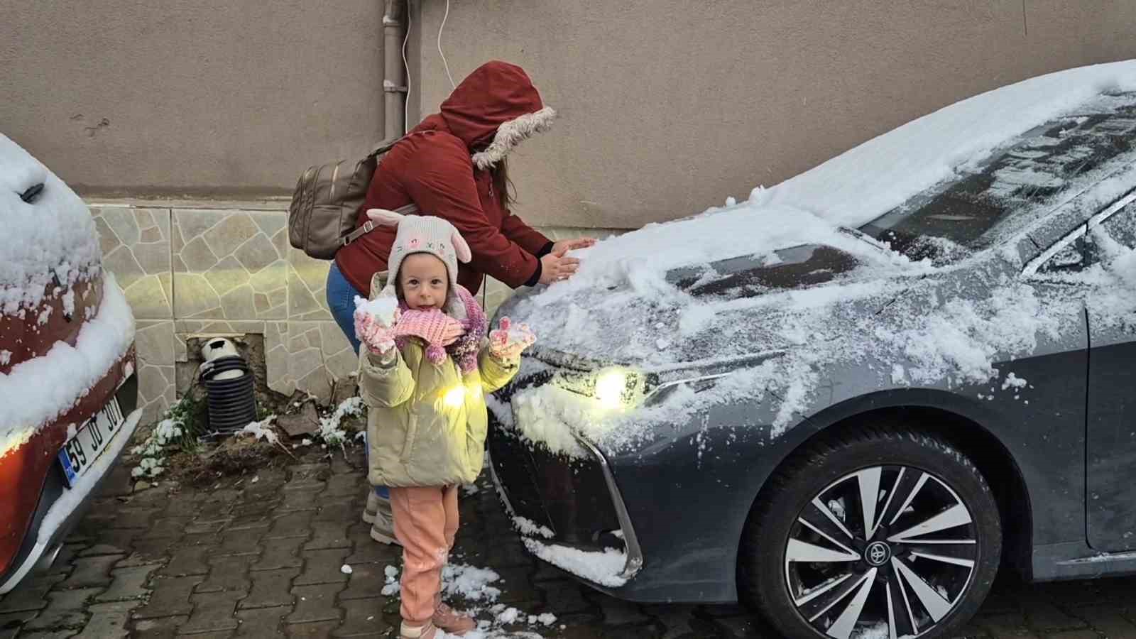 tekirdagda kar hasreti sona erdi beyaz manzaralar 1