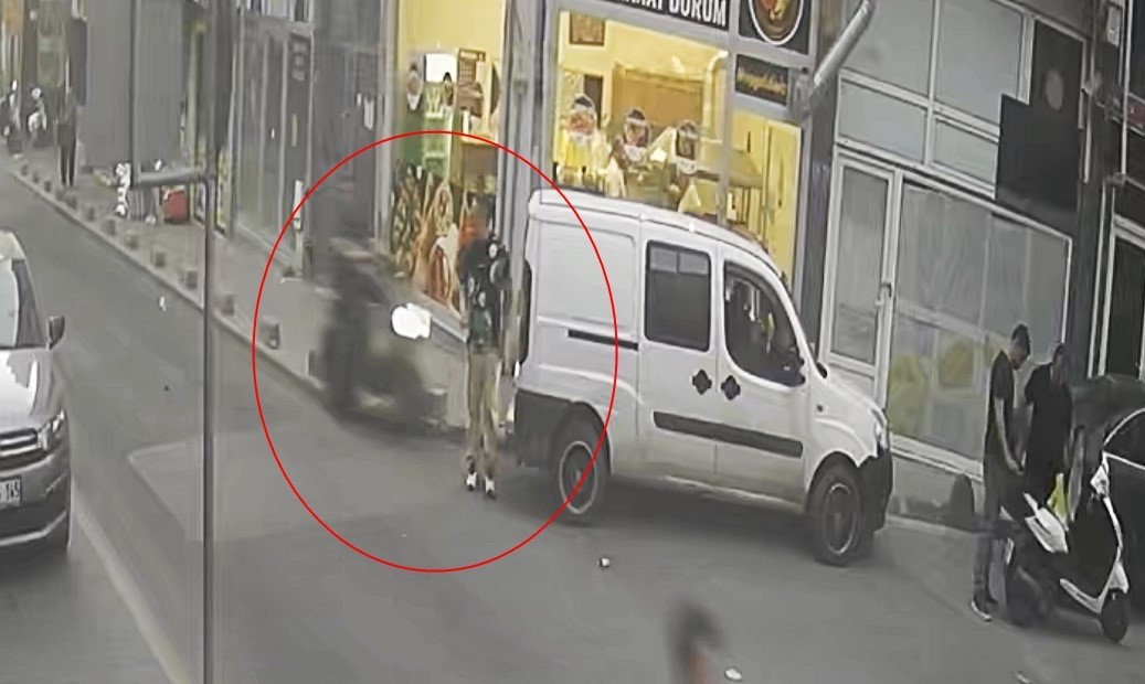 tekirdagda on teker sovu kazayla bitti yaya ezilmekten son anda kurtuldu korkunc anlar kamerada