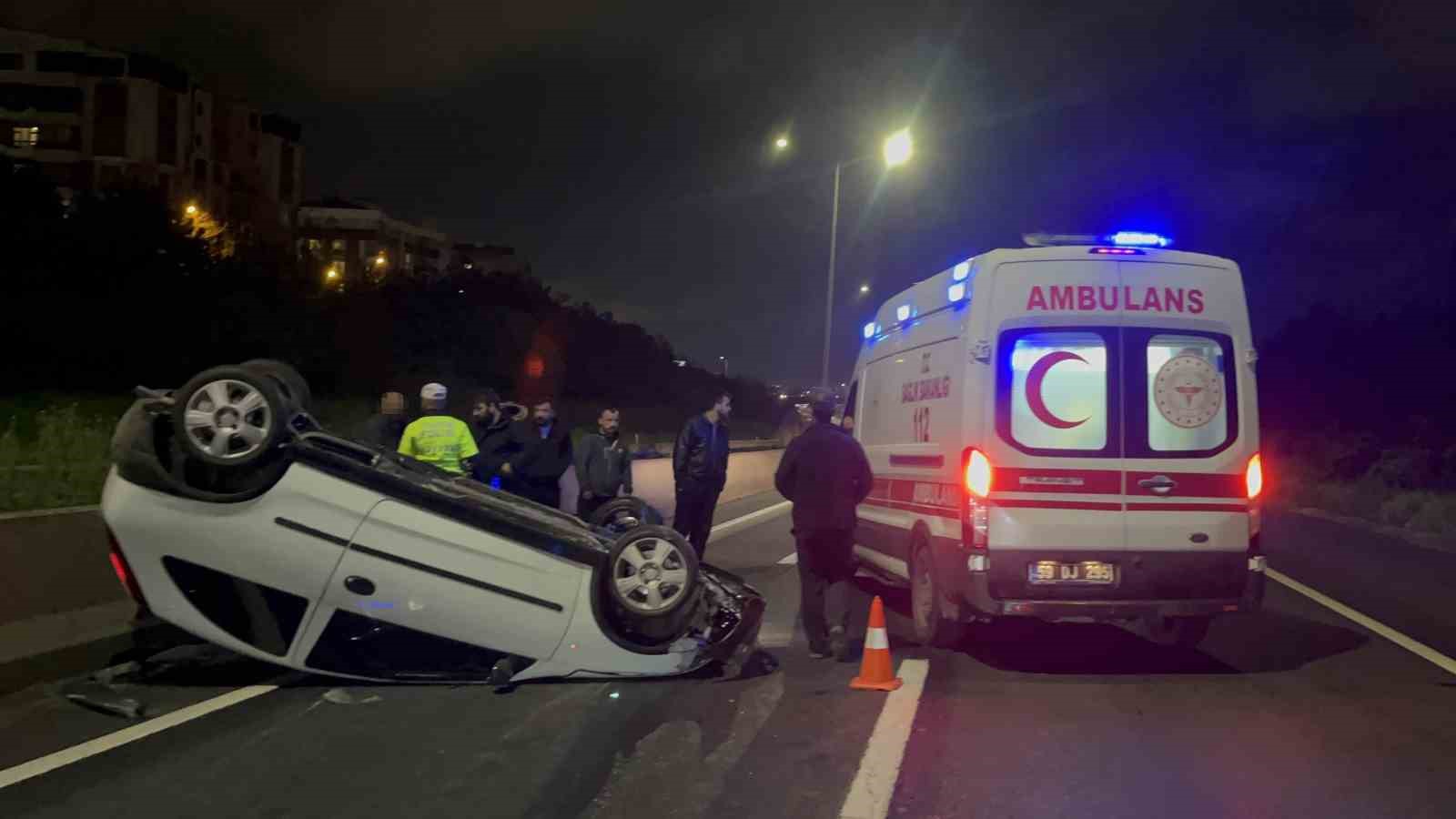 Tekirdağ’da otomobil takla attı, sürücü alkollü çıktı 7 tekirdagda otomobil takla atti surucu alkollu cikti 3 AN8yS6vK