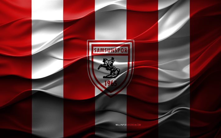 thumb2 4k samsunspor logo red white 3d background super lig samsunspor emblem