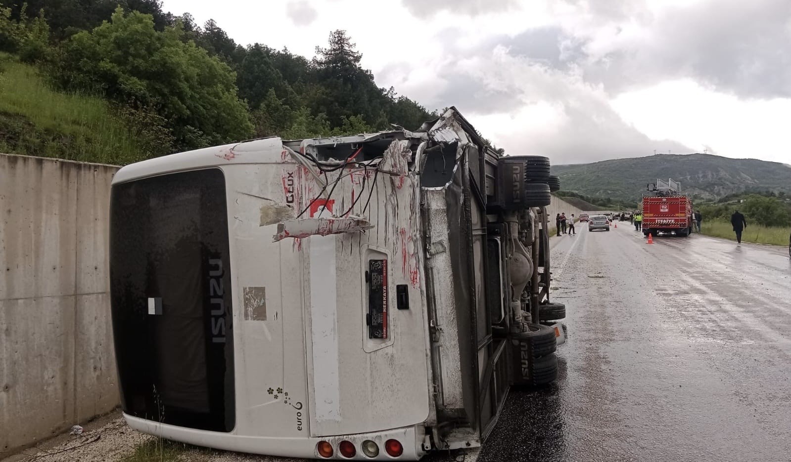 tokatta minibus devrildi 4 yarali 0 91WZnE11