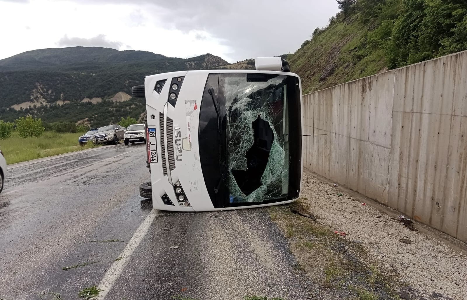 tokatta minibus devrildi 4 yarali 1 yHvvPbLD