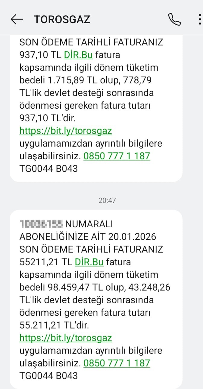 torosgazdan 150 metrekarelik eve 98 bin liralik dogalgaz faturasi 6 karVSlQJ