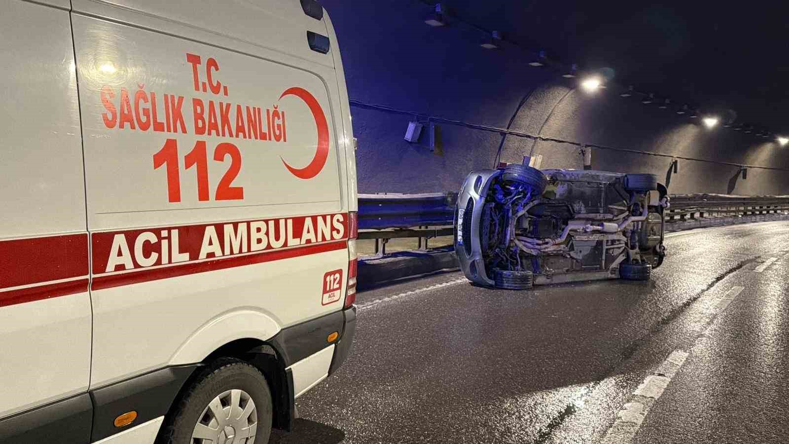trabzon comlekci tunelinde kaza 2 yarali 1