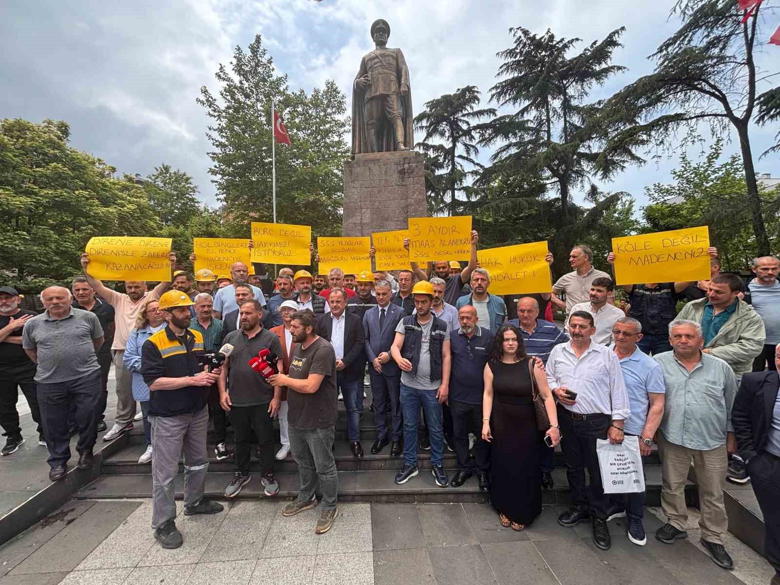 trabzonda madencilerin maas protestosu 0