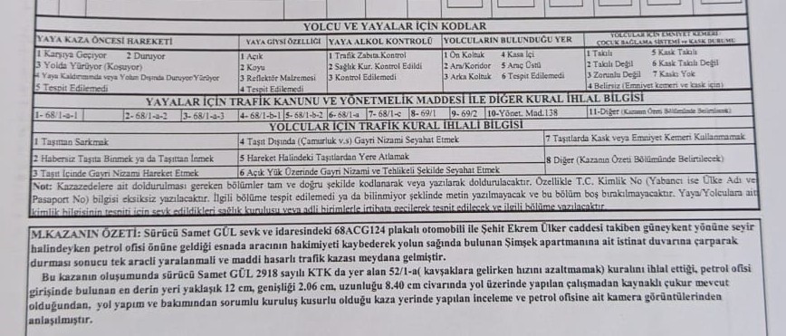 trafik kazasinda hayatini kaybeden gencin amcasi kazanin oldugu cukur saatler sonra kapatildi 1 4IITsteh