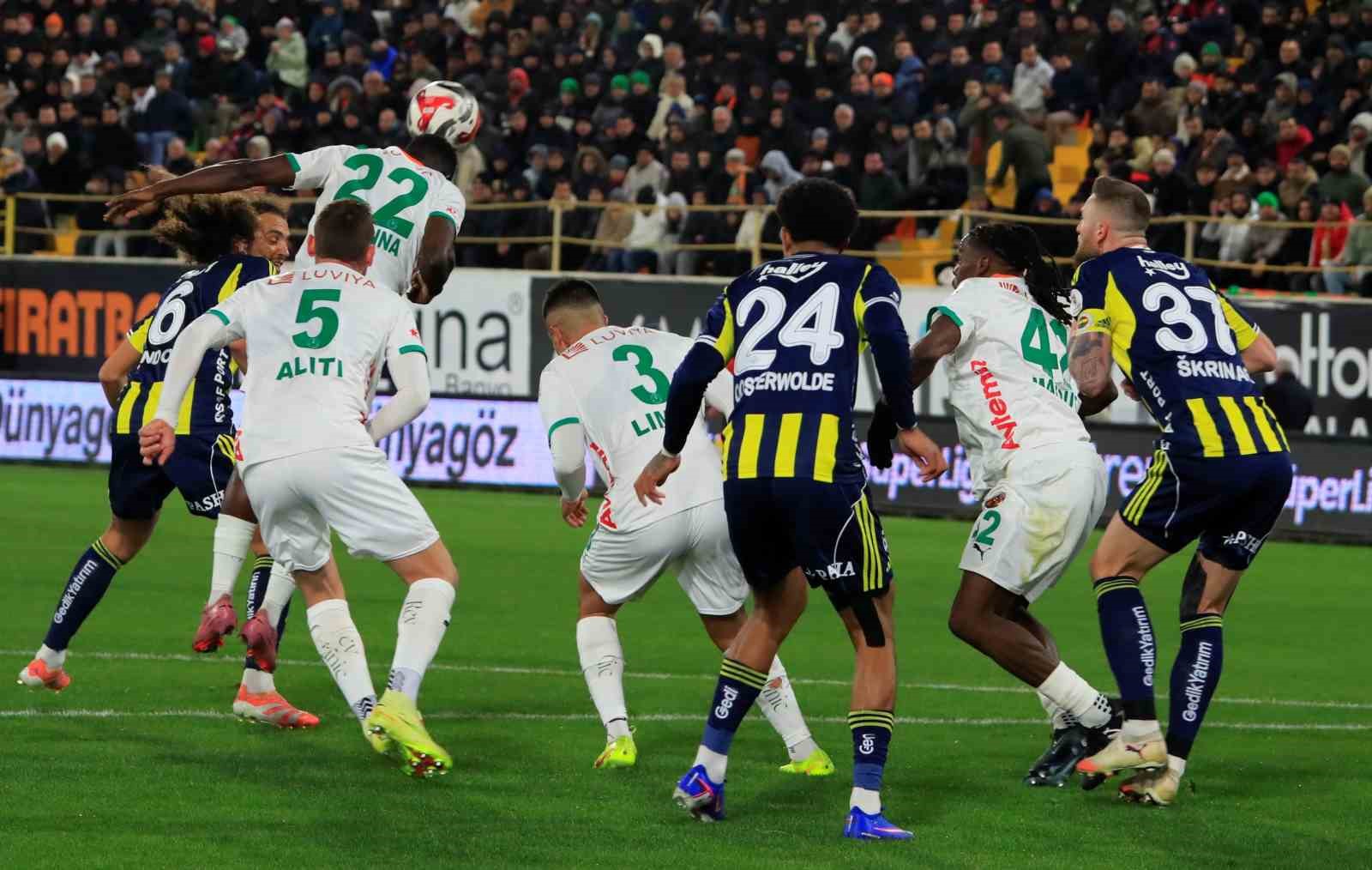 trendyol super lig alanyaspor 2 fenerbahce 1 ilk yari 2