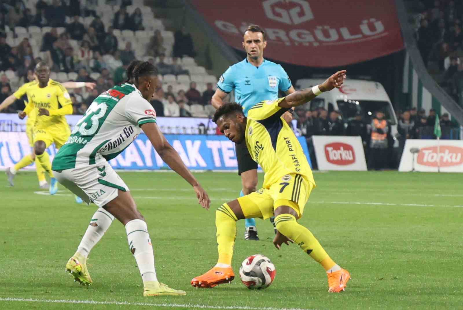 trendyol super lig konyaspor 0 fenerbahce 1 ilk yari 8