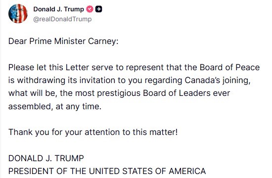 trump kanada basbakani carneye yaptigi gazze baris kuruluna katilim davetini geri cekti 0