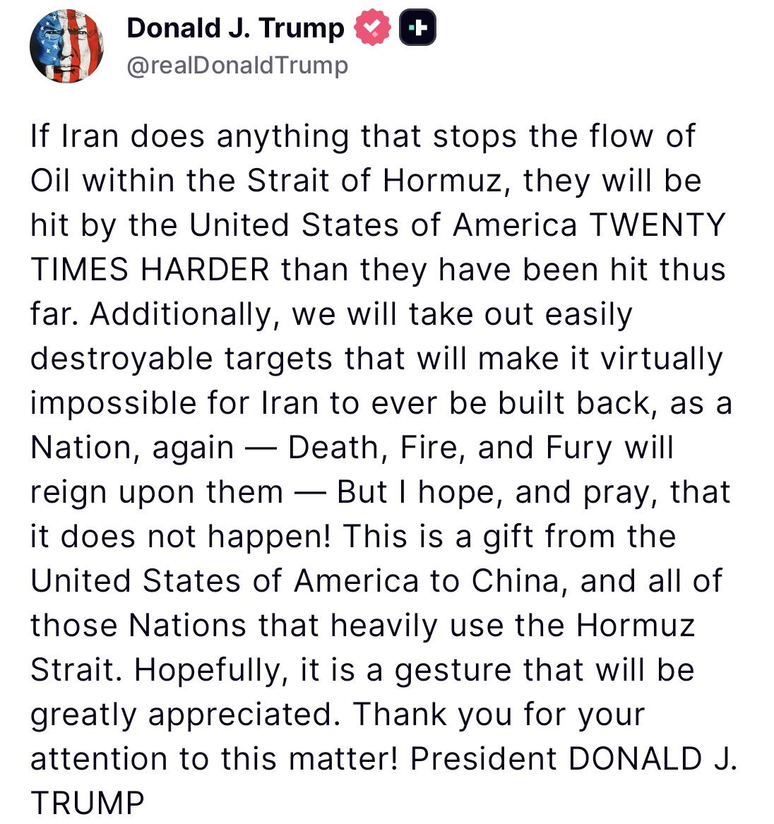 trumptan irana hurmuz bogazi uyarisi yirmi kat daha sert sekilde vururuz 0 b5uHRZUW
