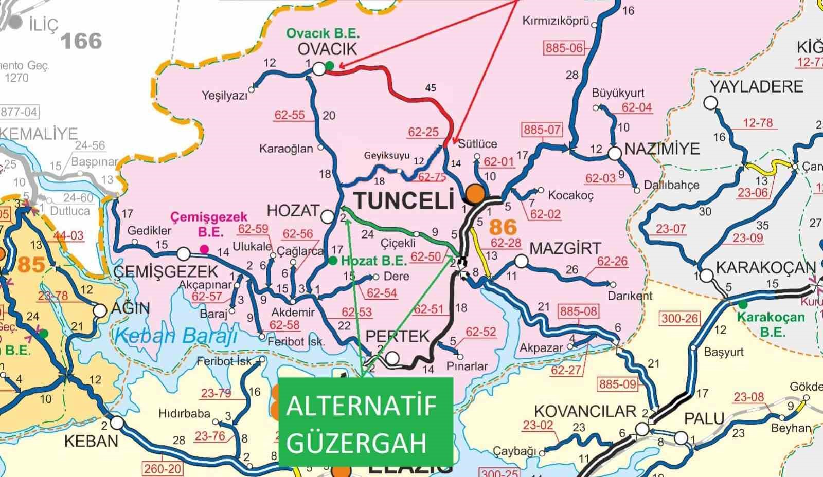 Tunceli-Ovacık yolu ulaşıma kapanacak 4 tunceli ovacik yolu ulasima kapanacak 0 IUGalFlP
