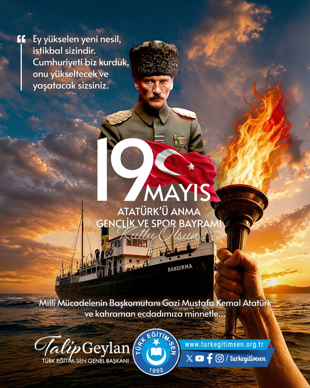 turk egitim sen genel baskani geylan 19 mayis istiklal yolunda ilk adimdir 0 wI3bbDvB