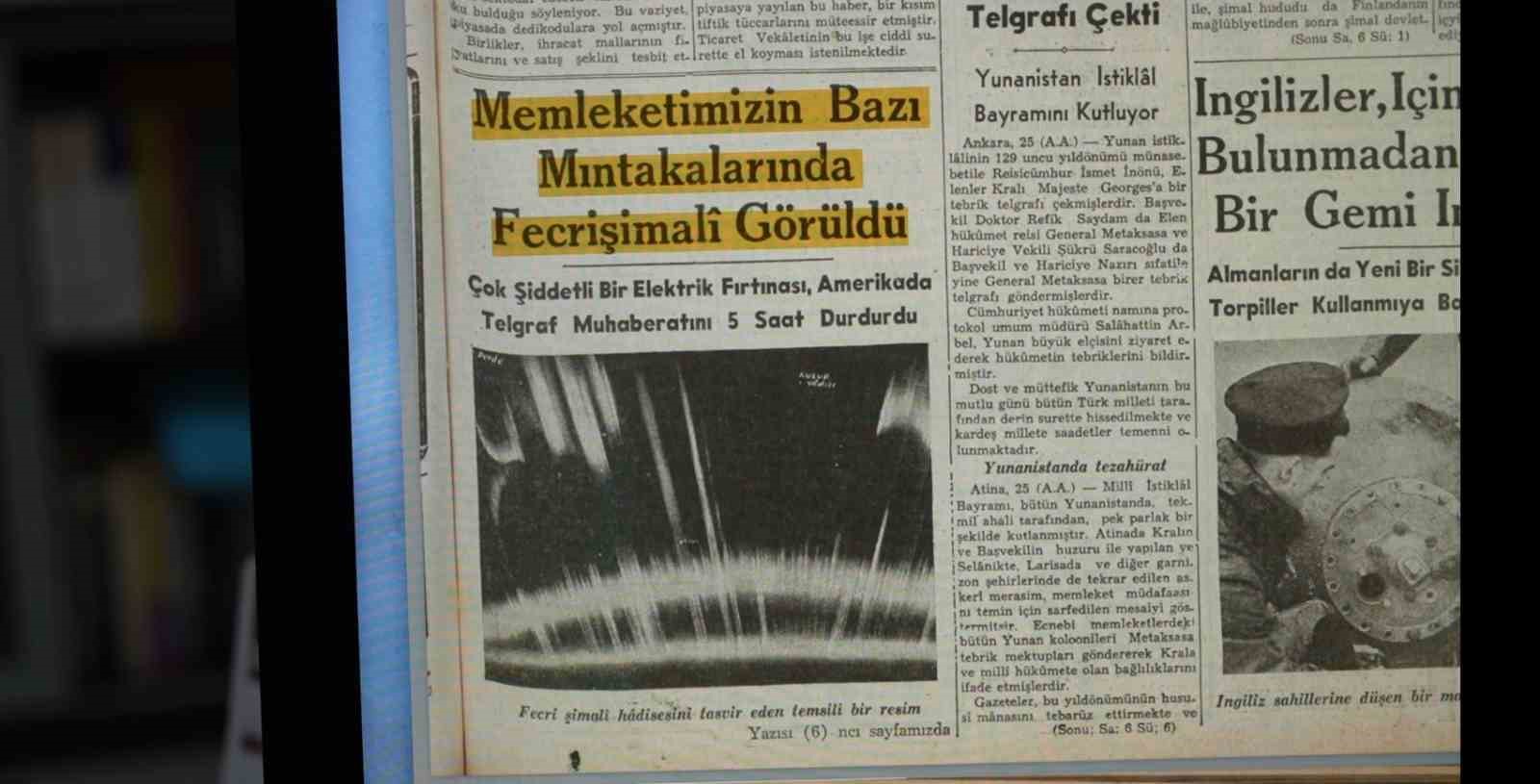 turkiyede gorulen kuzey isiklari ilk kez kitaplastirildi 1