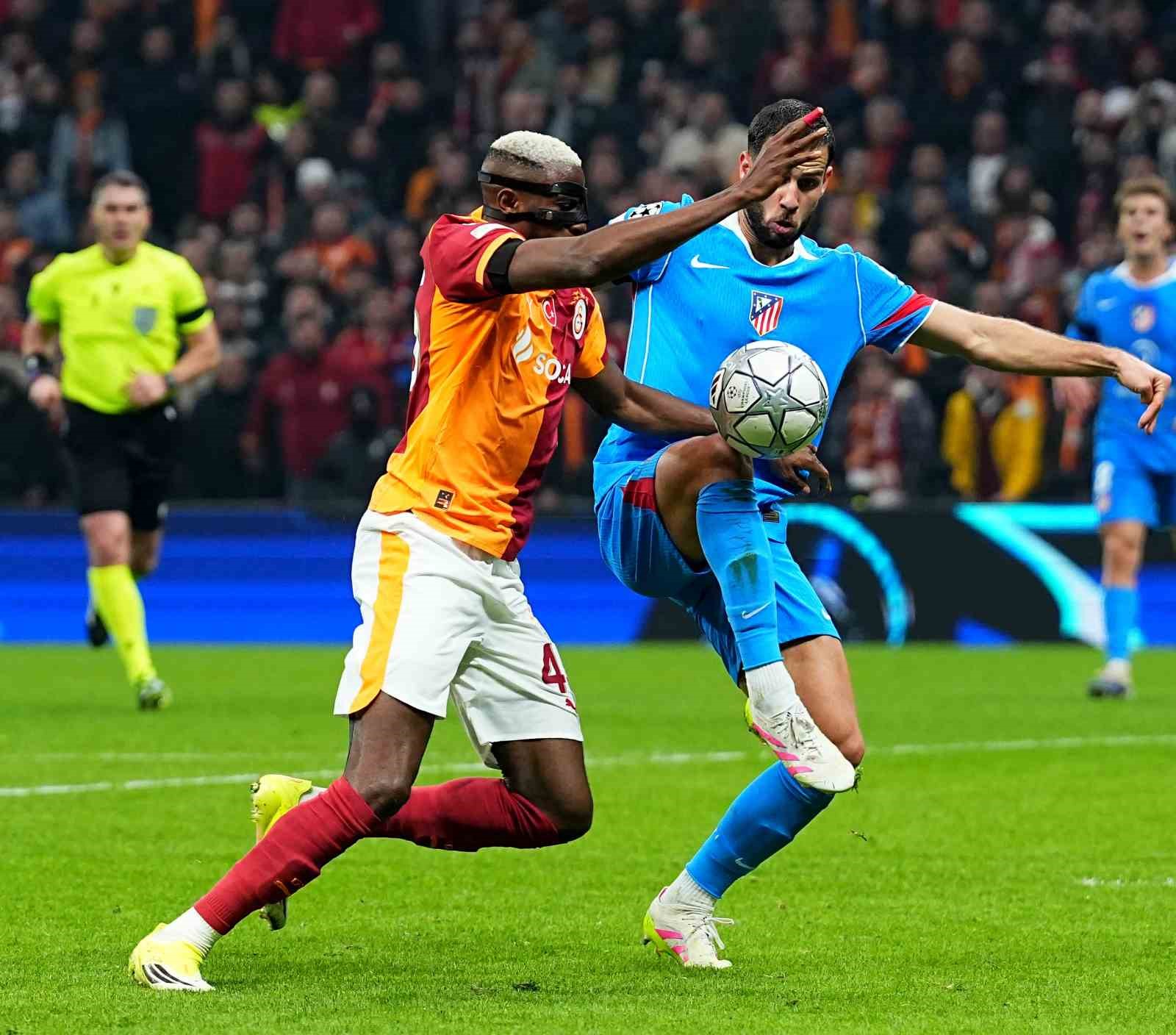 uefa sampiyonlar ligi galatasaray 1 atletico madrid 1 ilk yari 22