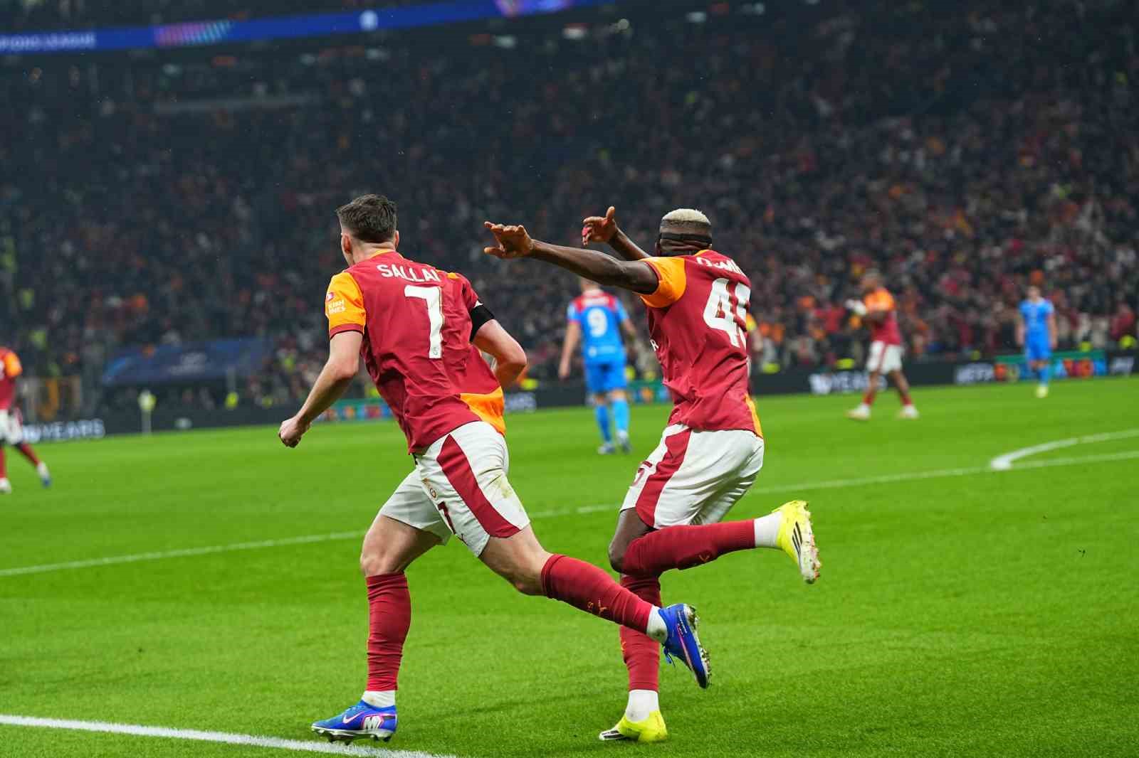 uefa sampiyonlar ligi galatasaray 1 atletico madrid 1 ilk yari 8