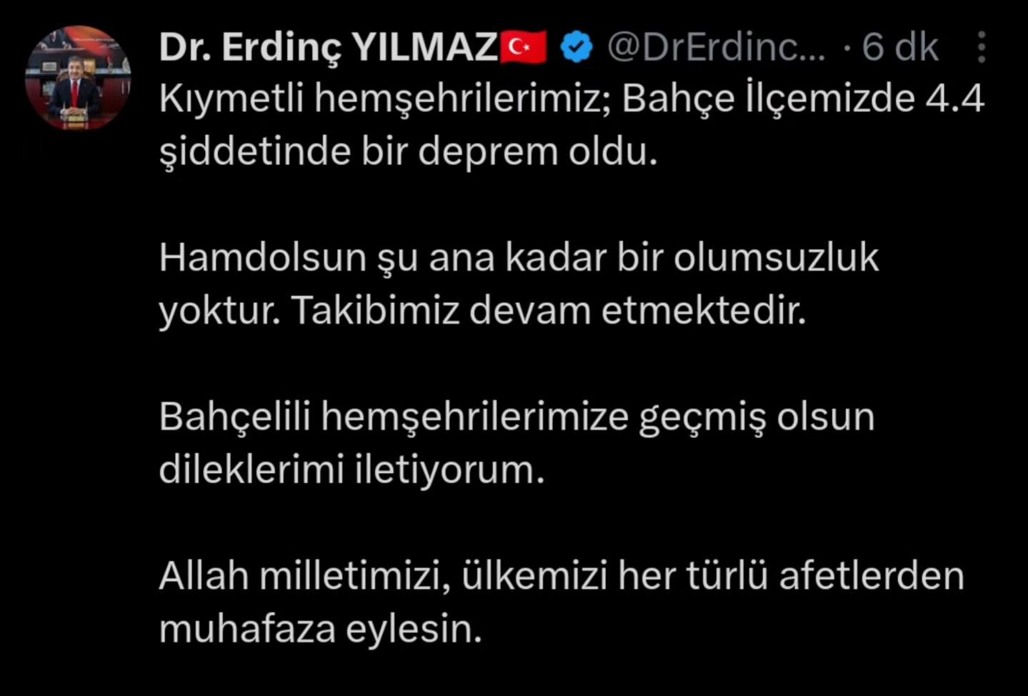 vali yilmazdan deprem aciklamasi su ana kadar bize ulasan herhangi bir olumsuzluk bulunmuyor 1 9Wg4U1QD