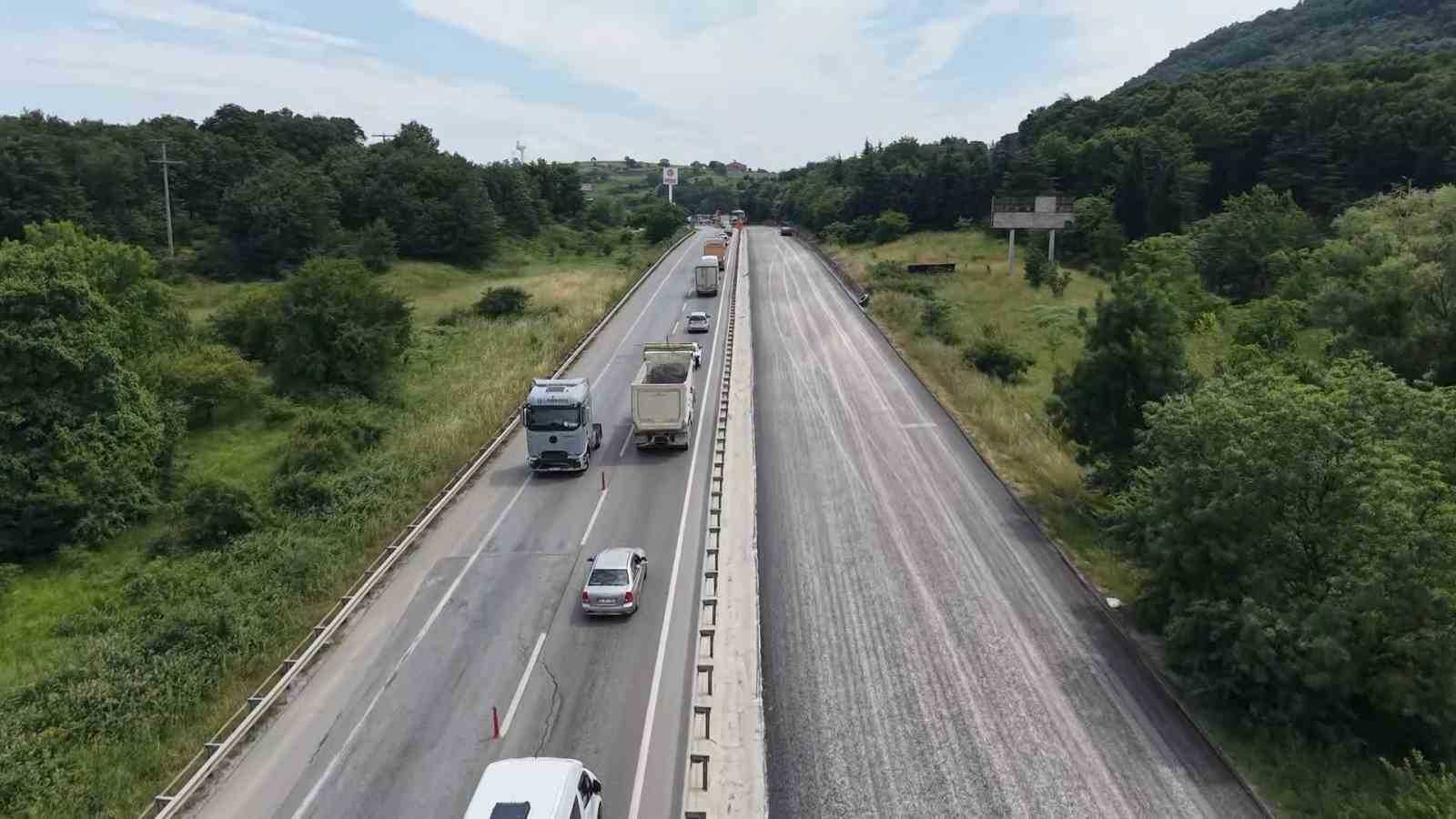 yalova bursa kara yolunda asfaltlama calismasi devam ediyor 2