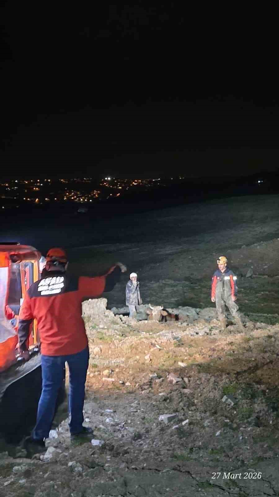 yalovada bataklikta mahsur kalan vatandas ve buyukbas hayvani kurtarildi 5 LUu5IvXj