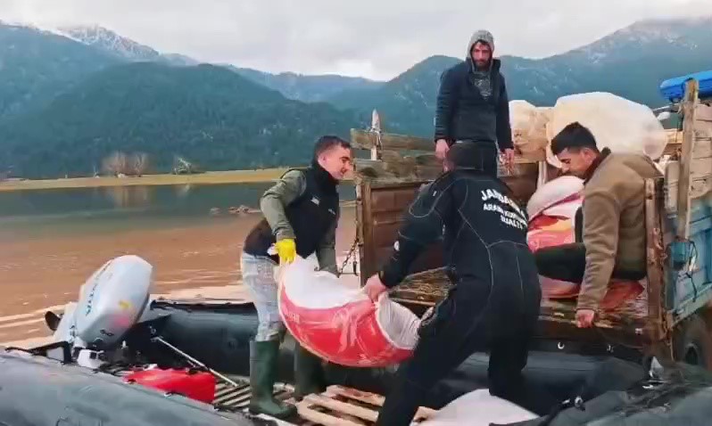 yaylada mahsur kalan coban ve yuzlerce hayvana botla yem ile erzak tasidilar 1 GAqldcfj
