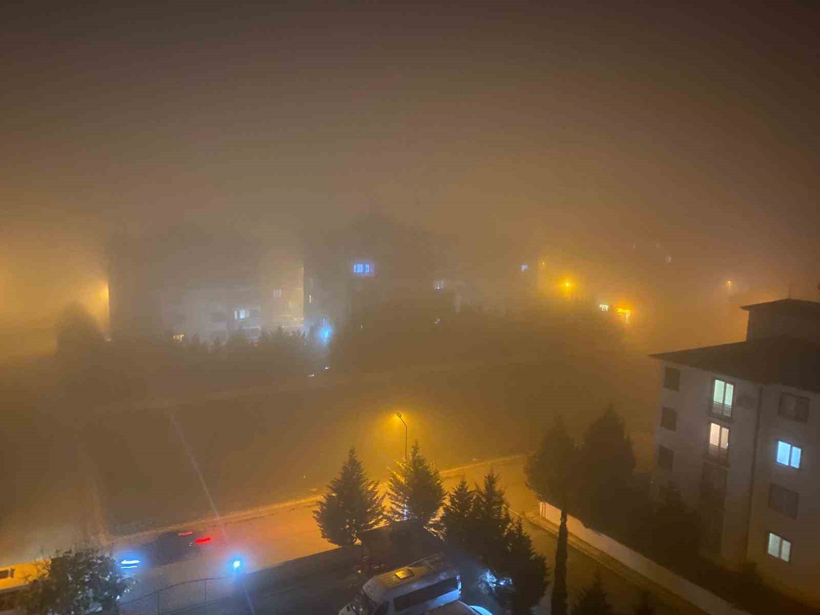 yenisehirde sis etkili oldu gorus mesafesi 1 metreye kadar dustu 0 FbqfdfHI