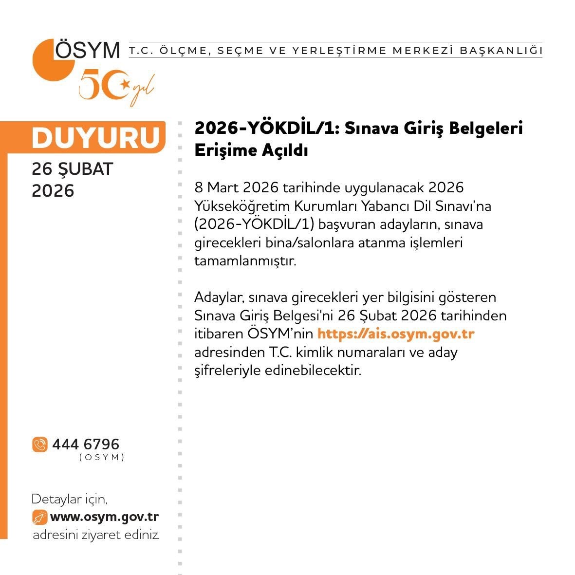 YÖKDİL’e giriş belgeleri erişime açıldı 4 yokdile giris belgeleri erisime acildi 0 5KeXSyts