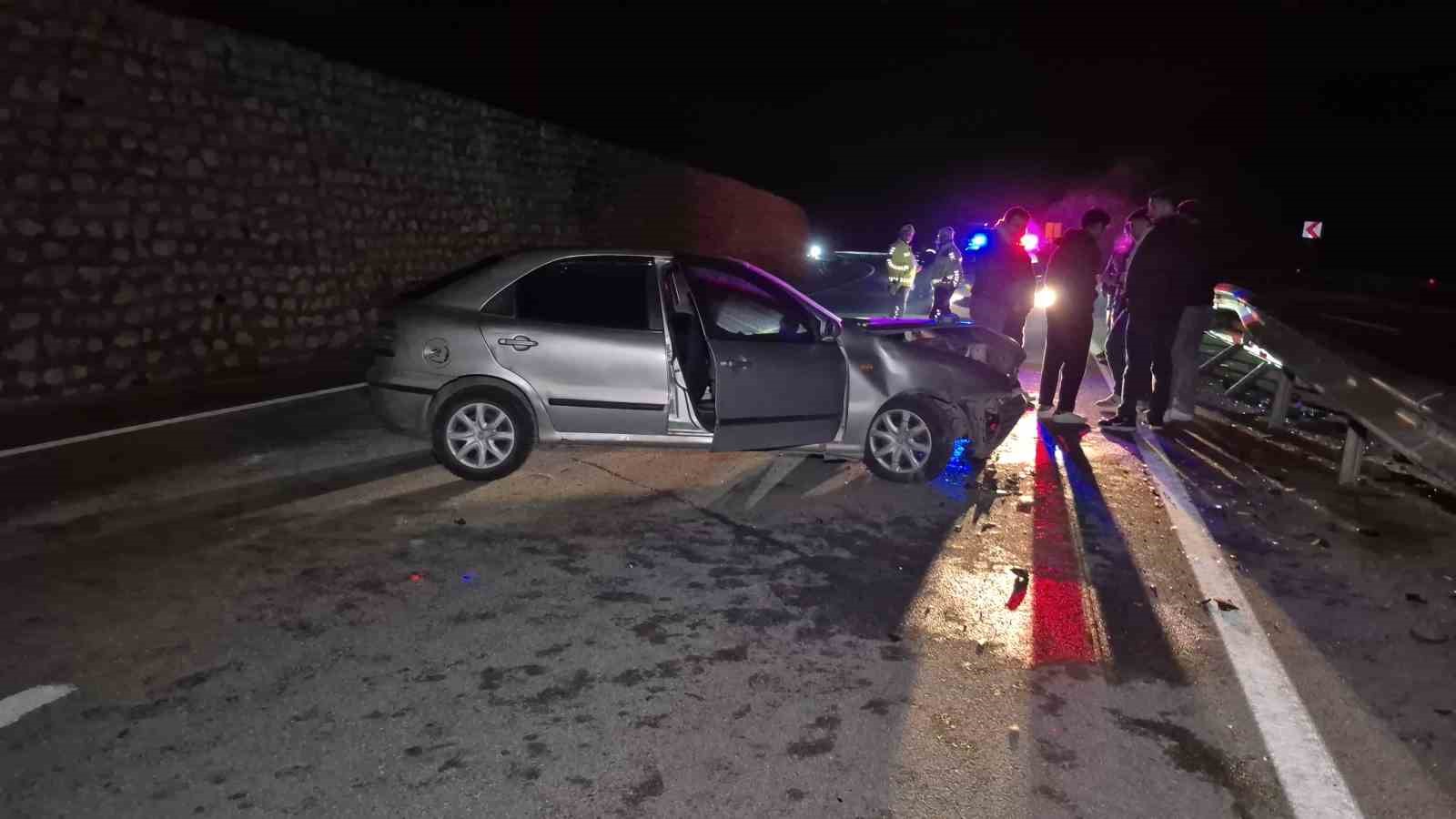 yola cikan yaban hayvani kazaya neden oldu 4 yarali 0
