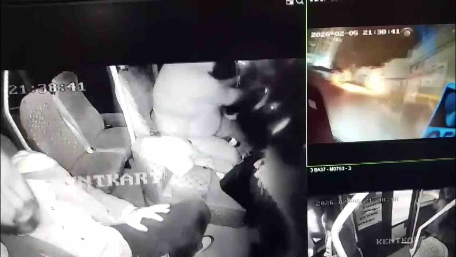 yolcu minibusu ile otomobil kafa kafaya carpisti o anlar kamerada 1 G3Kzq5bj