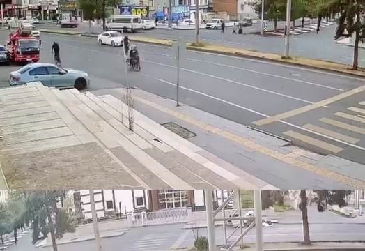 Yolun karşısına geçmeye çalışan kadına motosiklet çarptı: 2 yaralı 4 yolun karsisina gecmeye calisan kadina motosiklet carpti 2 yarali 0 S347MGu4