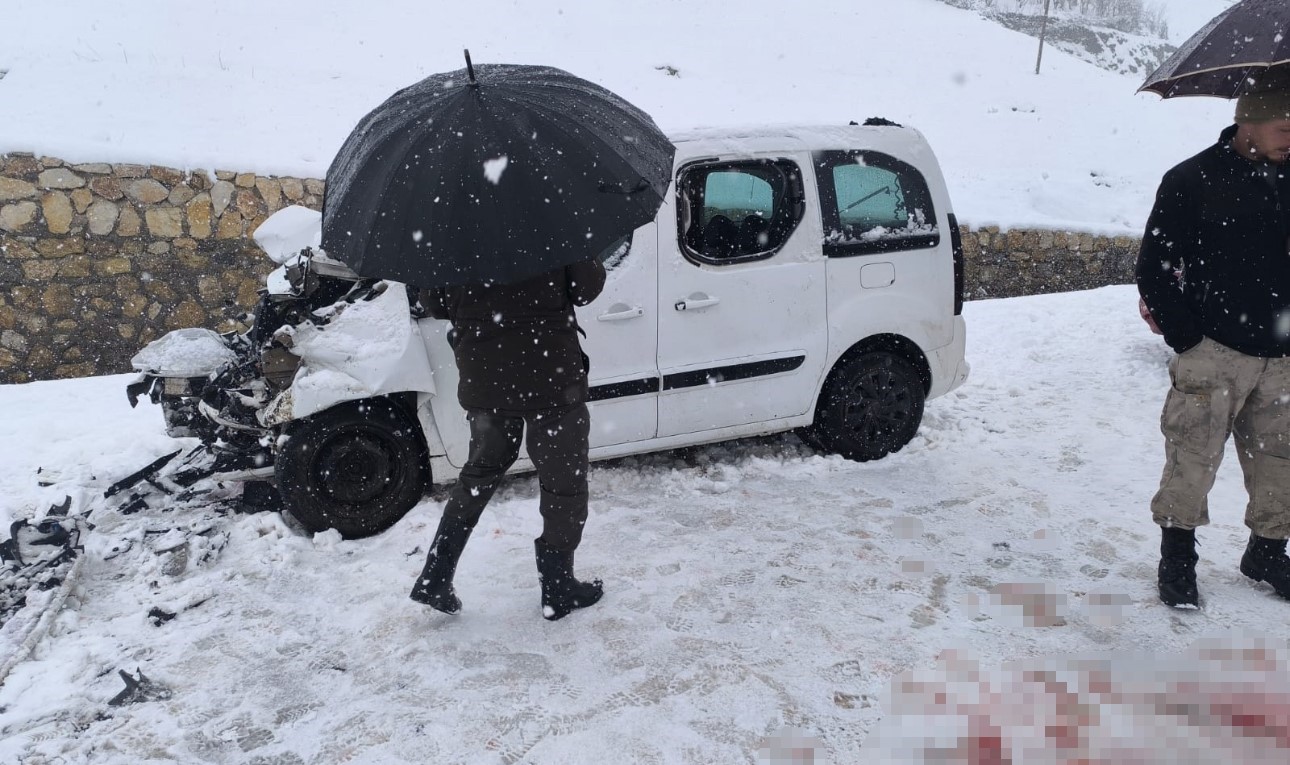 yuksekovada kamyonetler carpisti 8 yarali 2