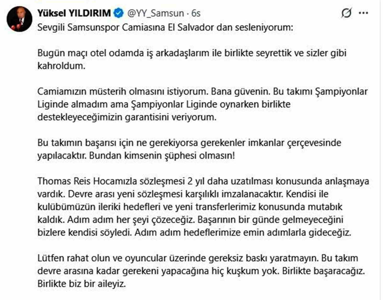 yuksel yildirim thomas reis ile 2 yillik sozlesme yenileyecegiz 0 iltLfIyB