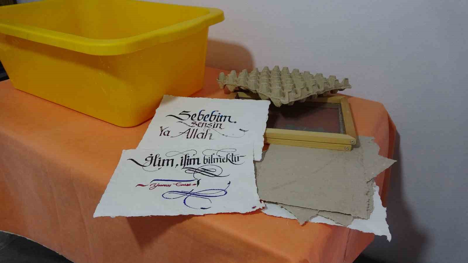 yumurta kolilerinden el yapimi kagit uretiyorlar 4 wRCSQyNE